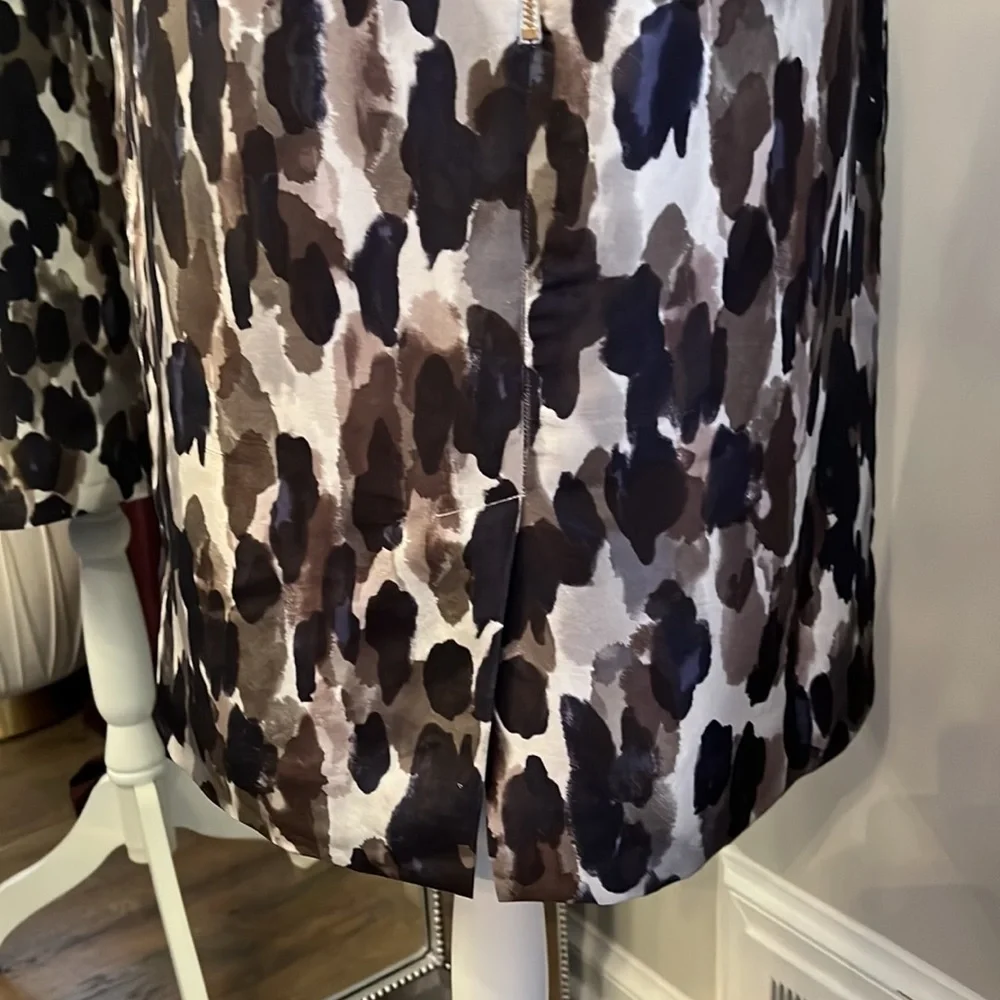 Kate Spade Black and White Watercolor Sheath Dress Size 8